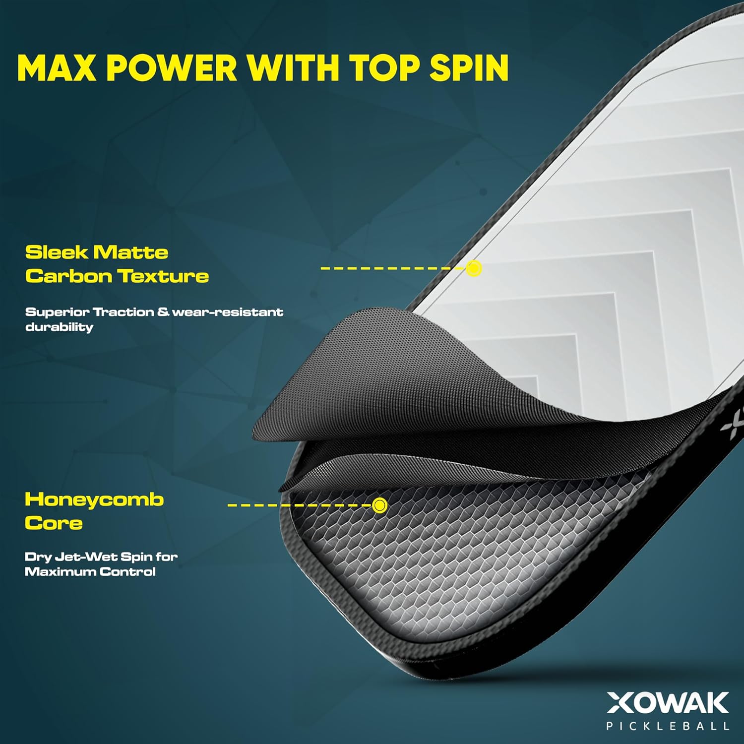 Xowak Pro Pearl paddle angle one